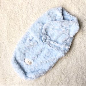 Baby Blue Fluffy Swaddle